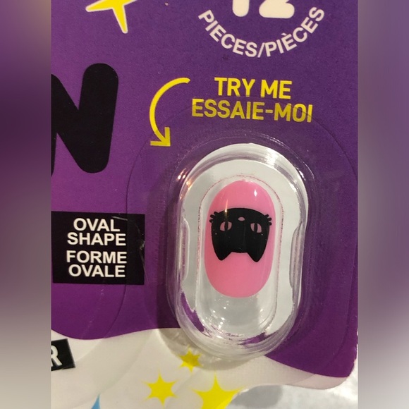 24piece glow in the dark spooky black cat skeleton finger press-on nails new - Picture 4 of 13